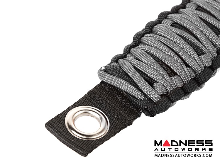 Jeep Wrangler JK Para cord APillar Grab Handles Grey